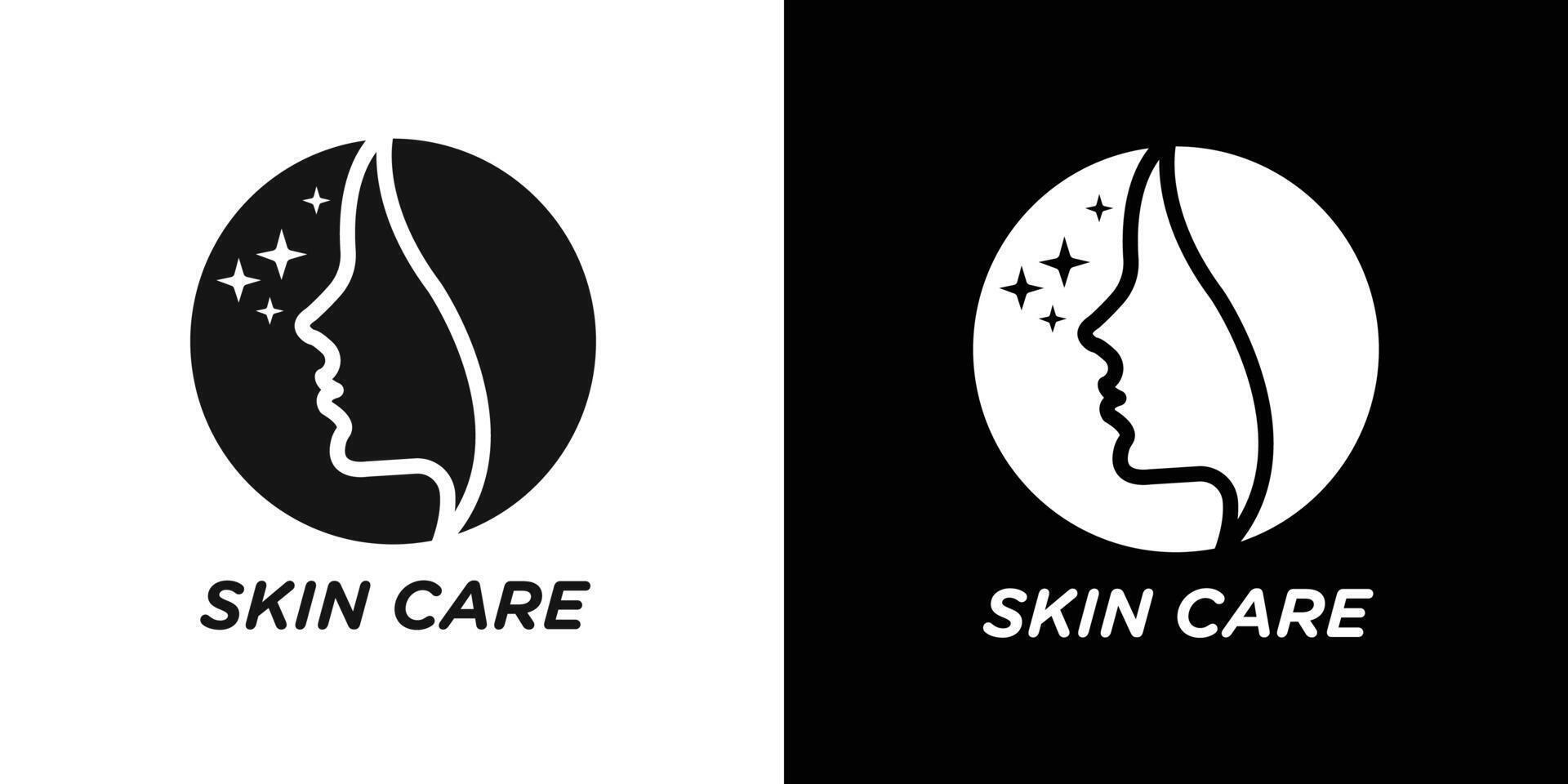 Skin care icon Flat set outline vector