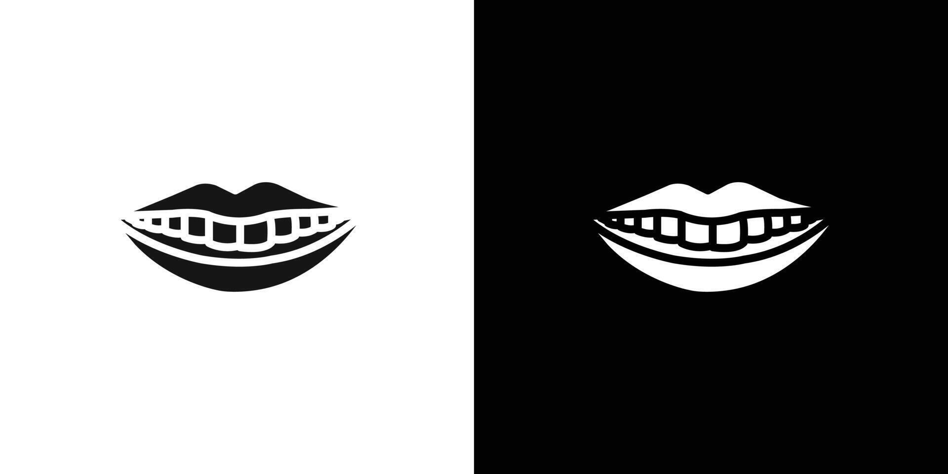 smile with teeth icon Flat set outline vector