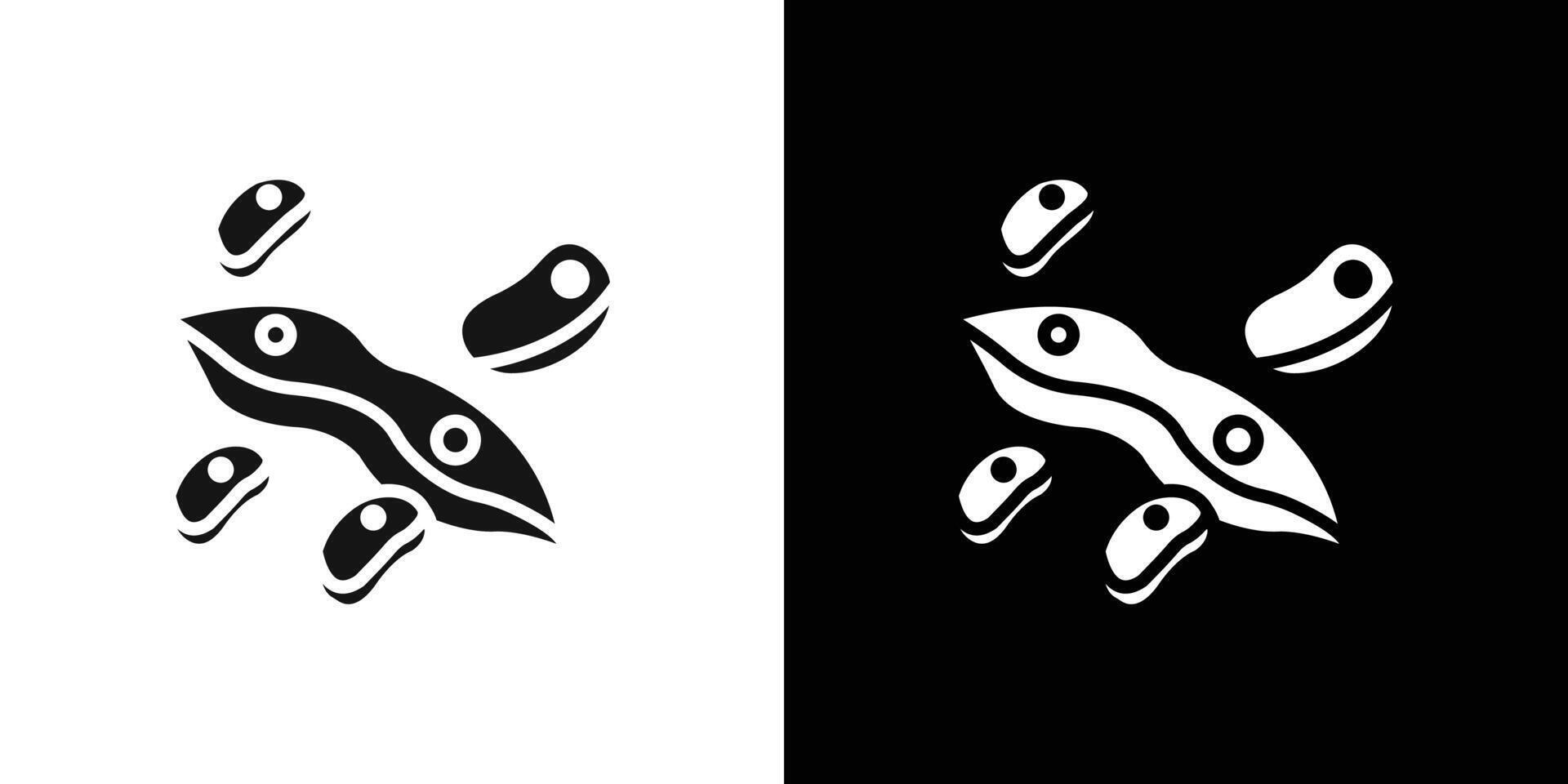 soybeans icon Flat set outline vector