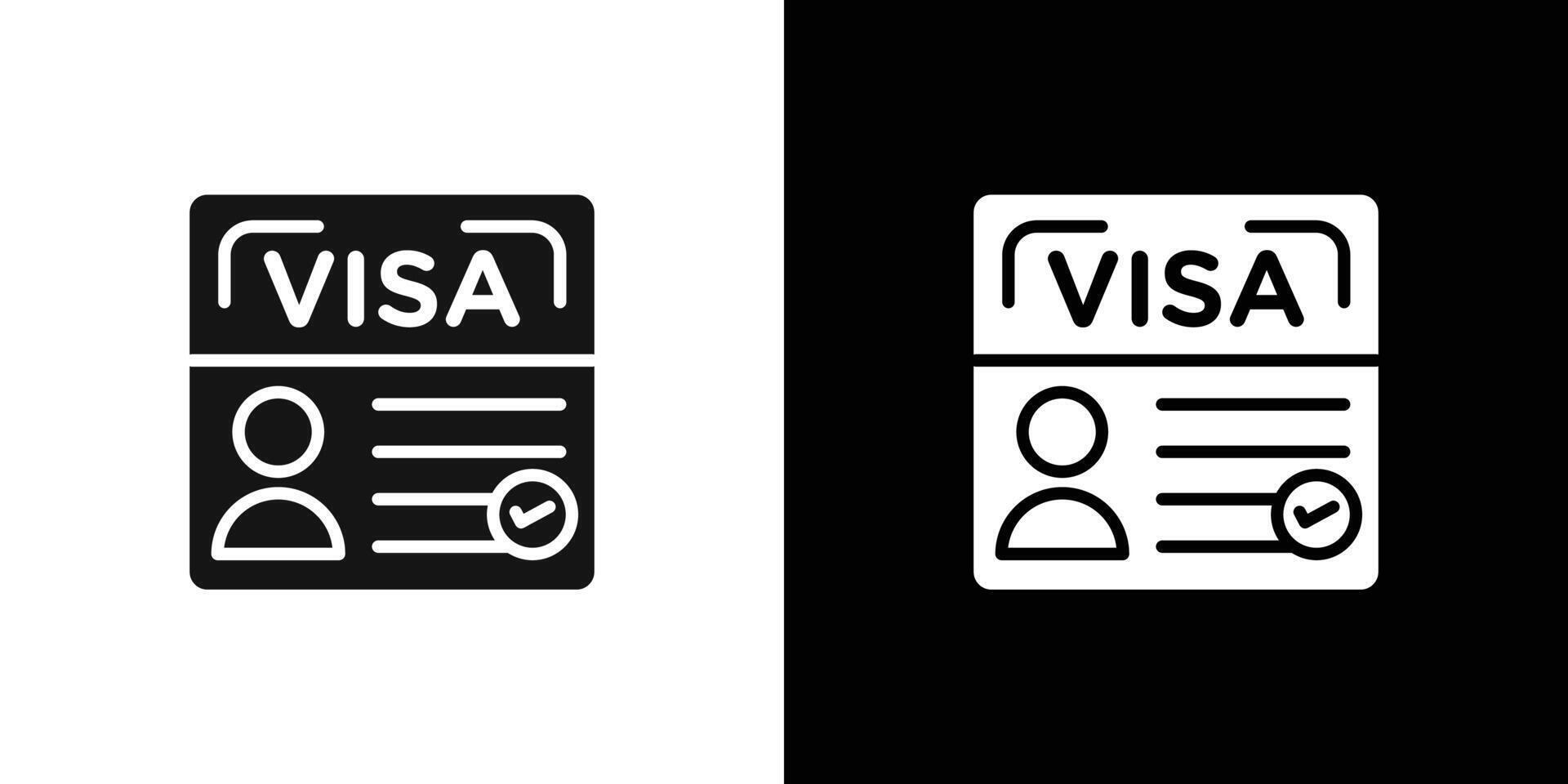 Start up visa icon Flat set outline vector