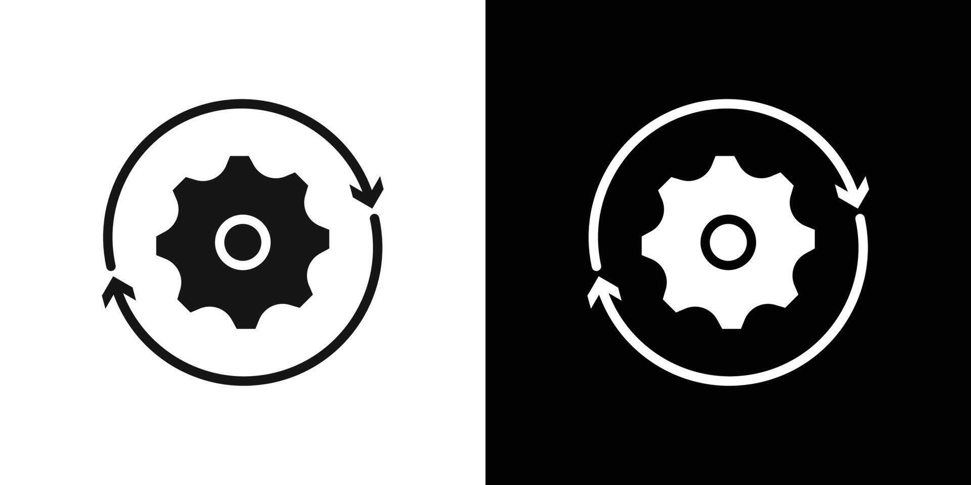 Synchronization icon Flat set outline vector