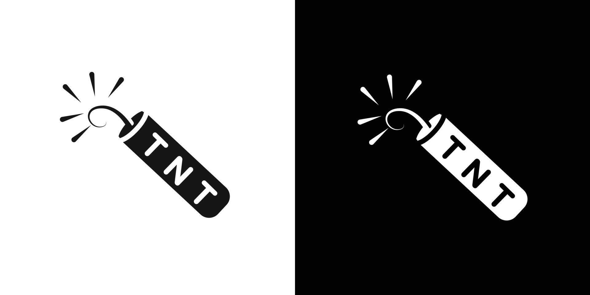 TNT dynamite icon Flat set outline vector