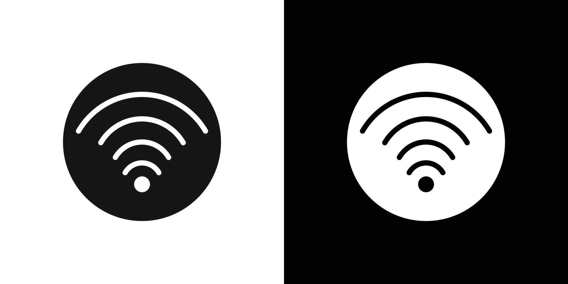 Wifi icon Flat set outline vector