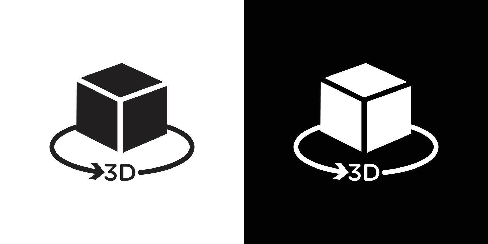 3D icon Isolated flat in outline vector