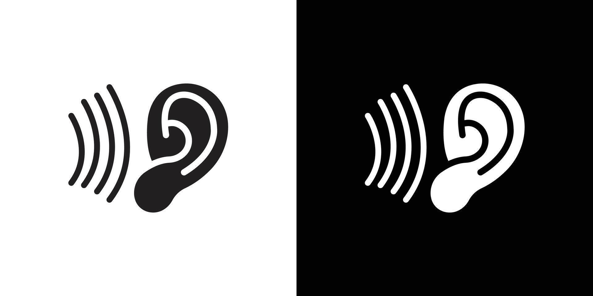 Active listening icon Isolated flat in outline vector
