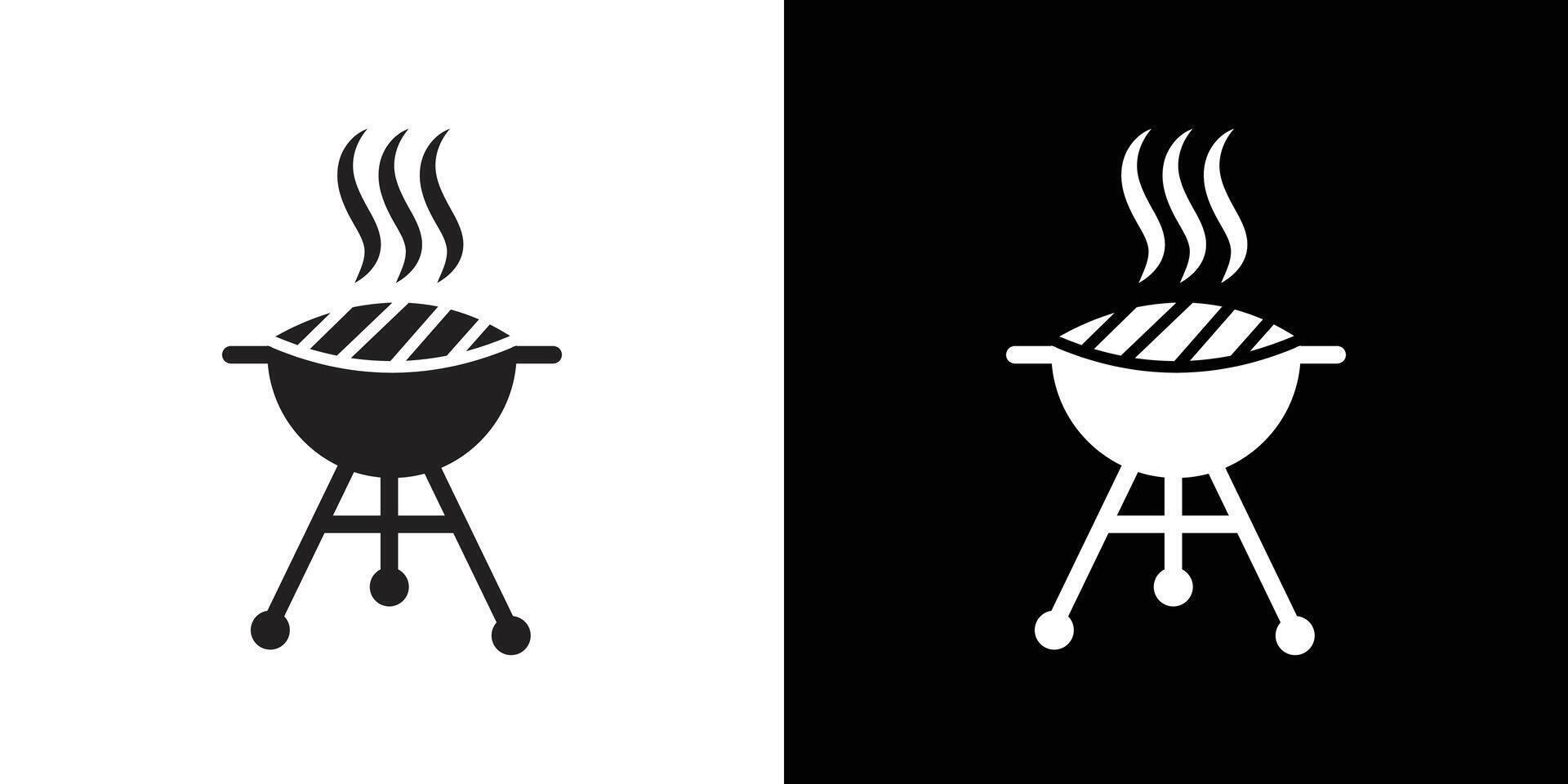 BBQ icon Isolated flat in outline vector
