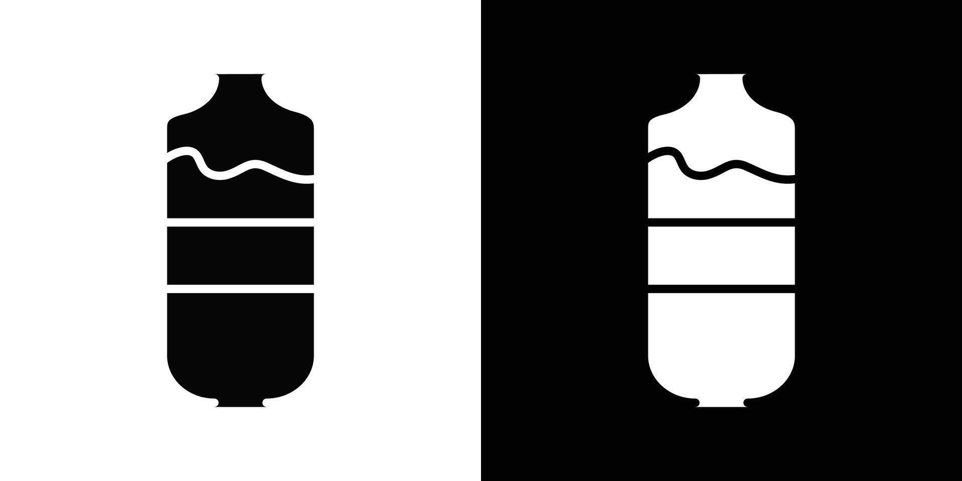 Bottle icon Isolated flat in outline vector