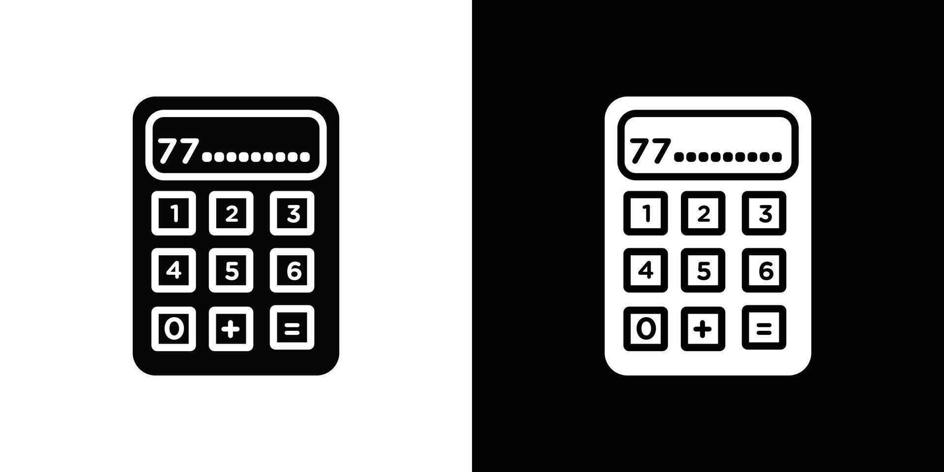 Calculator icon Isolated flat in outline vector