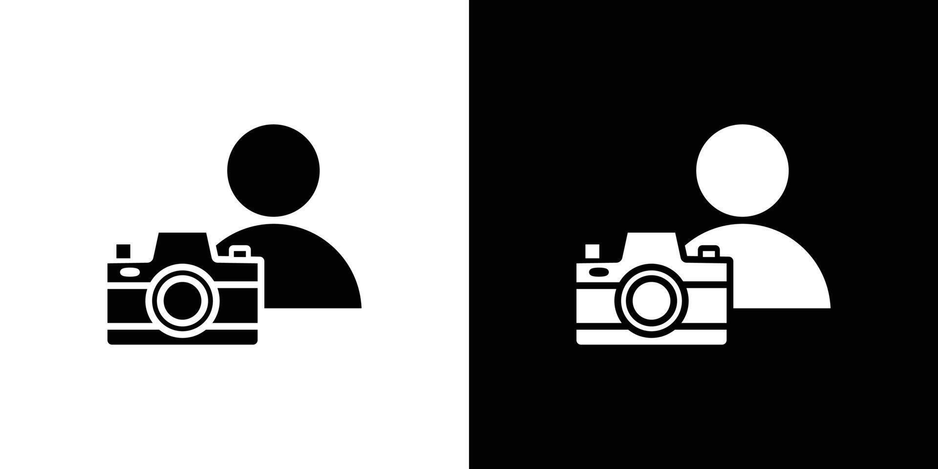 Cameraman icon Isolated flat in outline vector