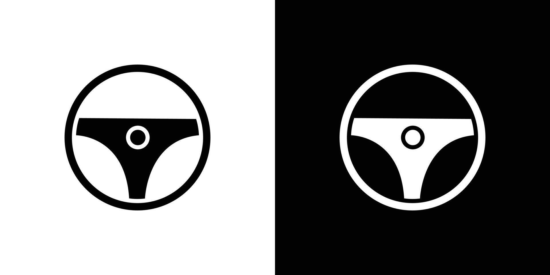 car Steering wheel icon Isolated flat in outline vector