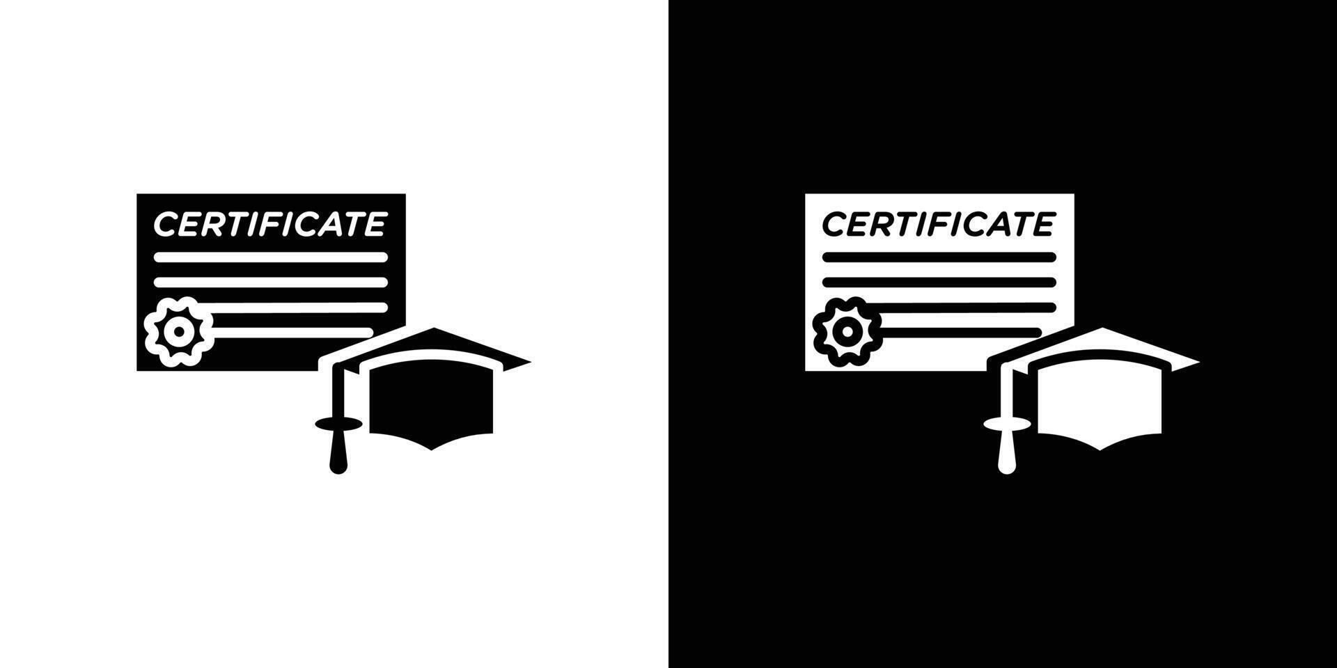 Certification diploma icon Isolated flat in outline vector