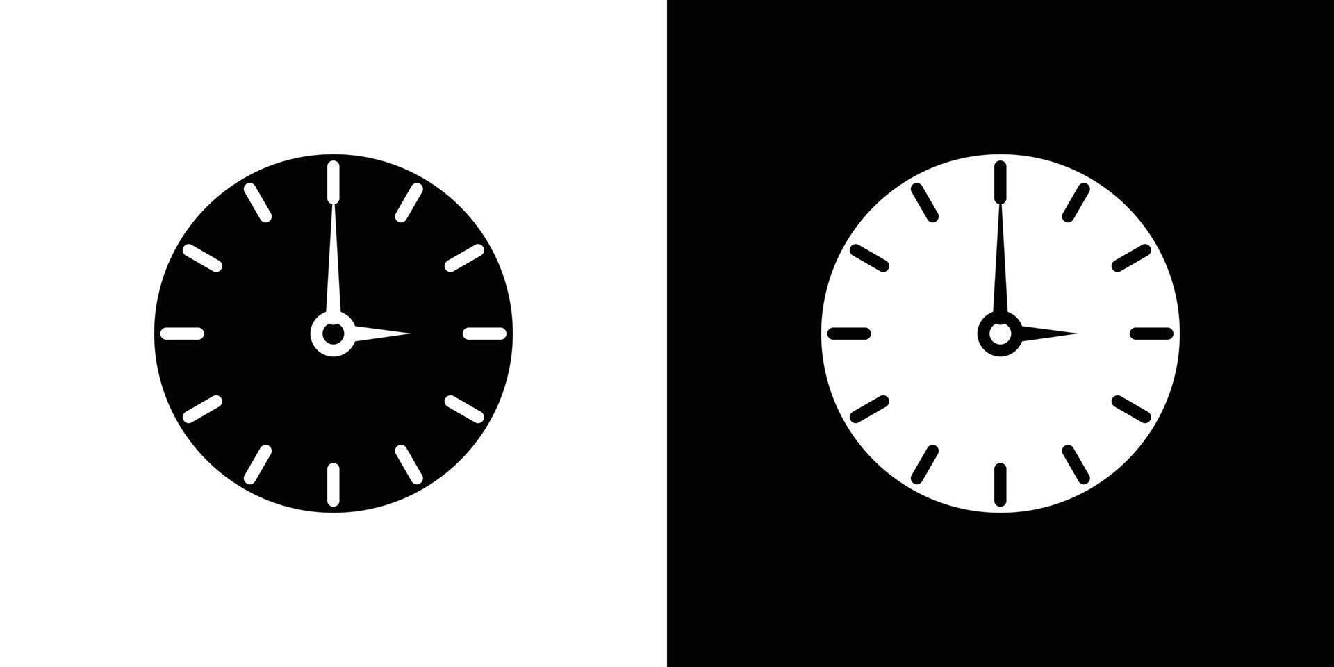 Clock icon Isolated flat in outline vector