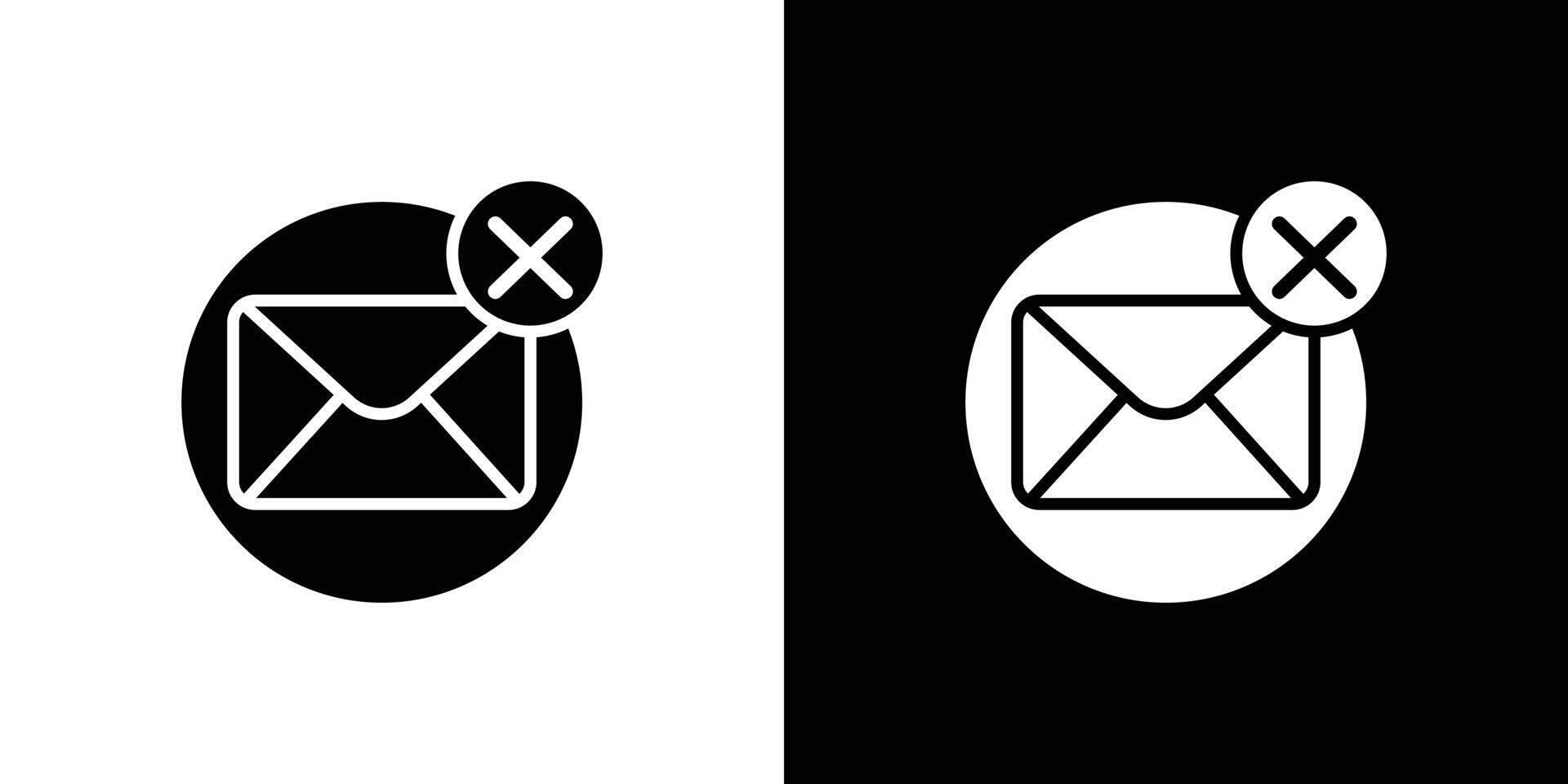 close mail icon Isolated flat in outline vector