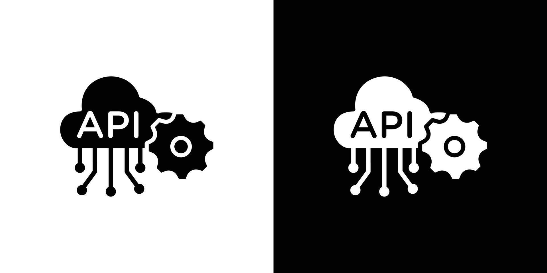 Cloud API icon Isolated flat in outline vector