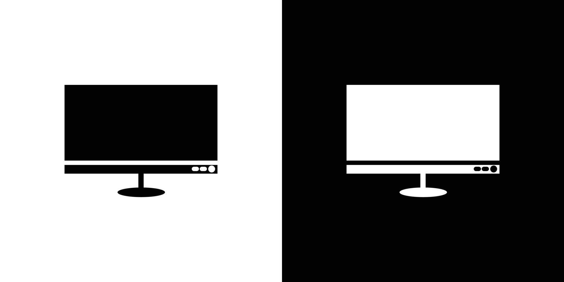 Computer monitor icon Isolated flat in outline vector