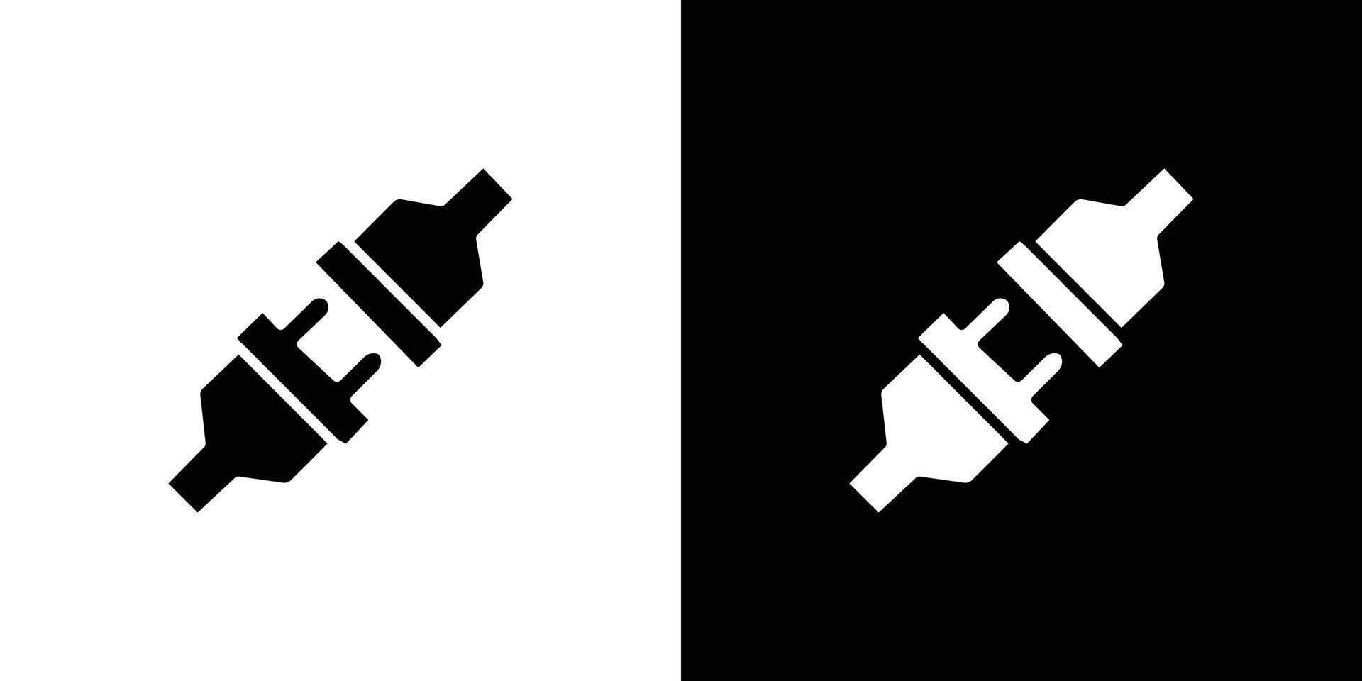 Connect plug icon Isolated flat in outline vector