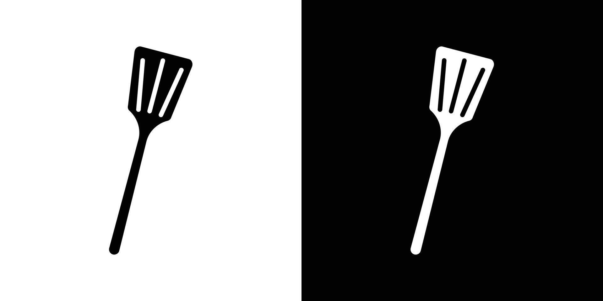 Cooking spatula icon Isolated flat in outline vector