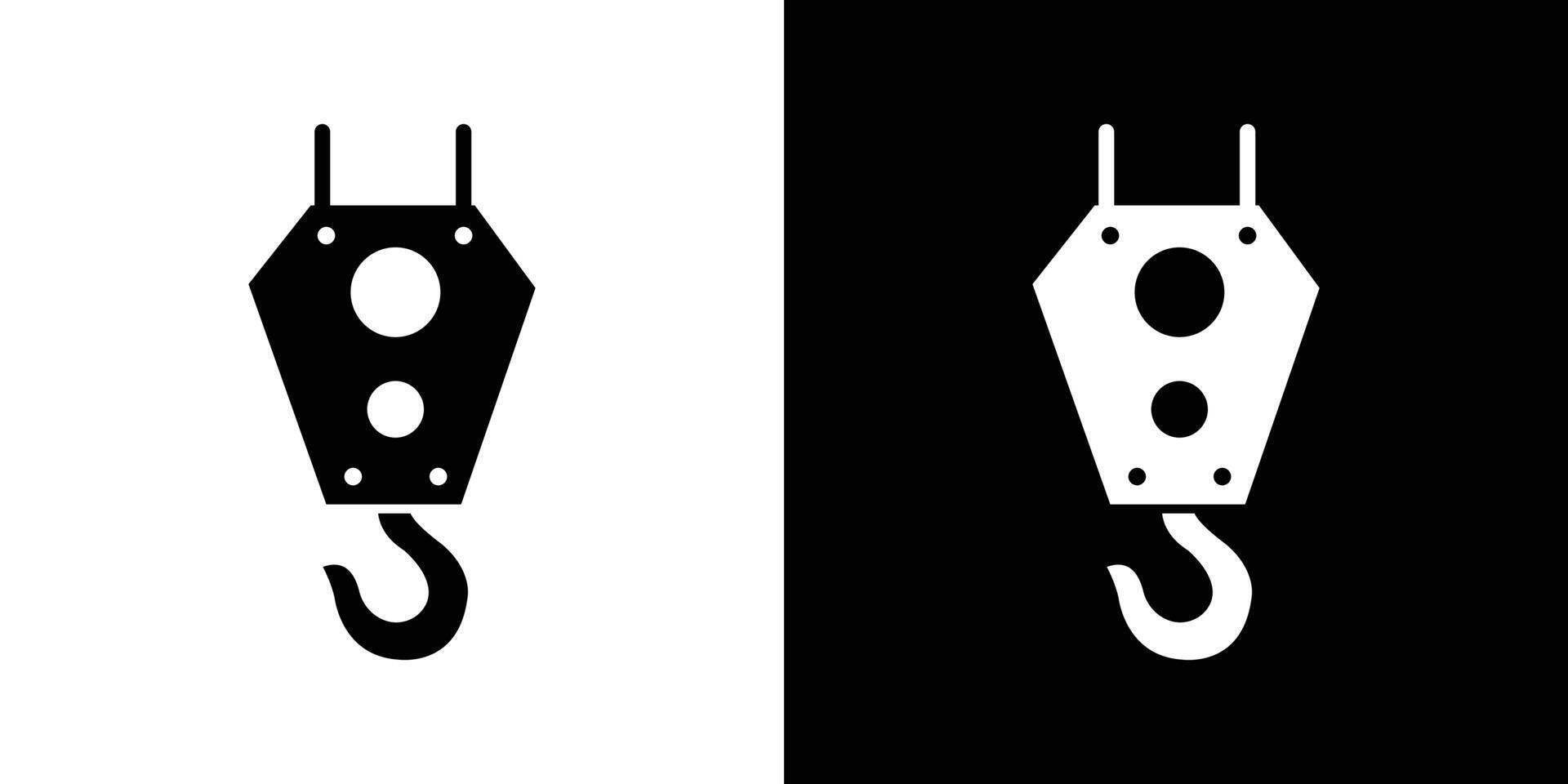 Crane hook icon Isolated flat in outline vector