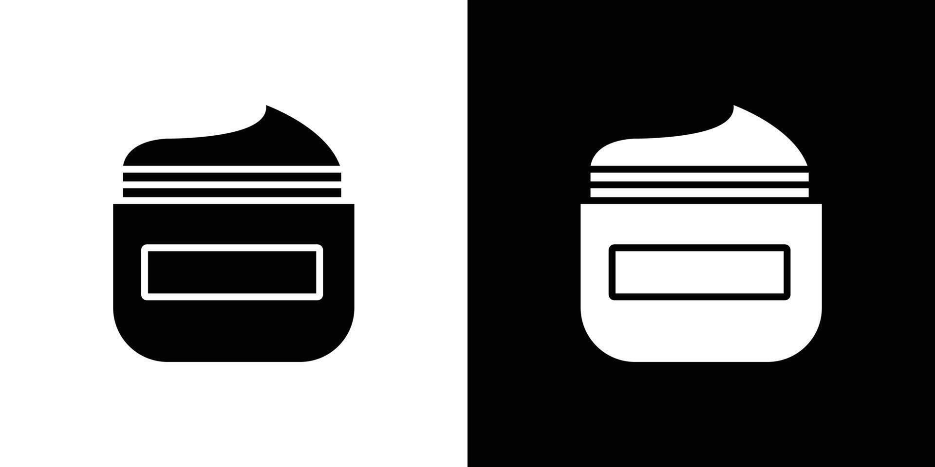 Cream jar icon Isolated flat in outline vector