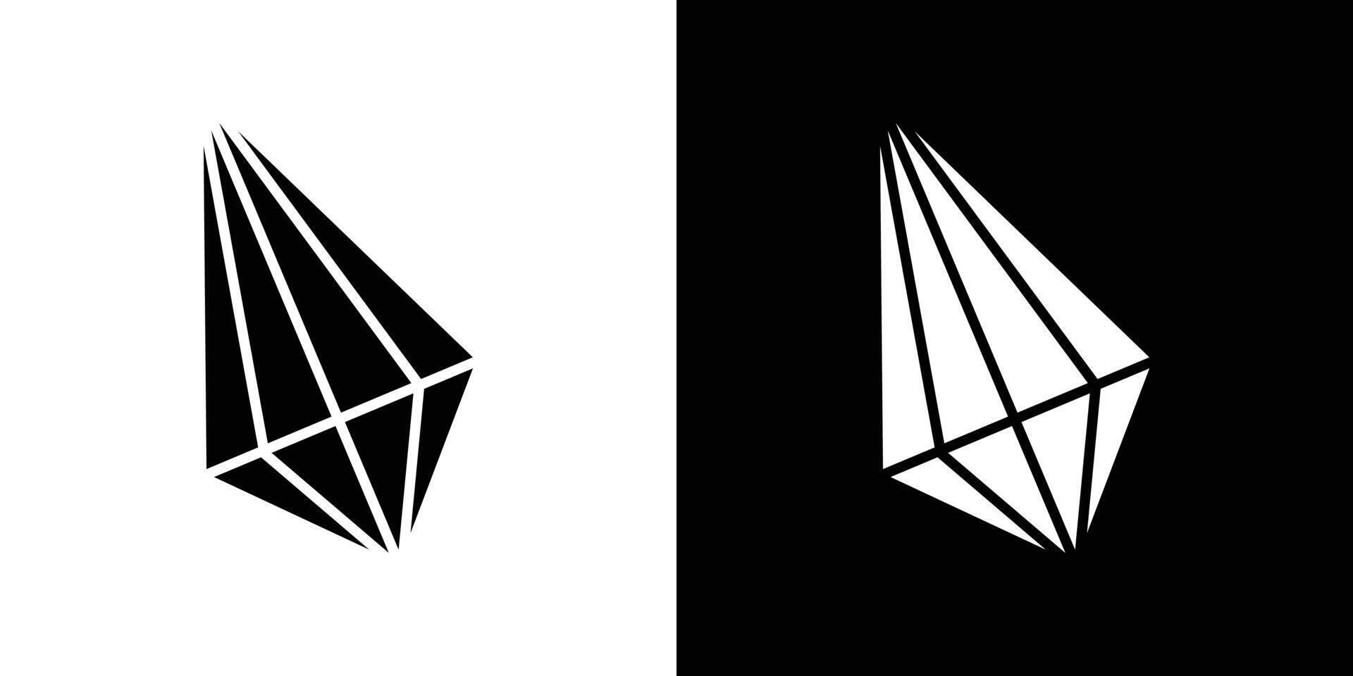 crystal prism icon Isolated flat in outline vector