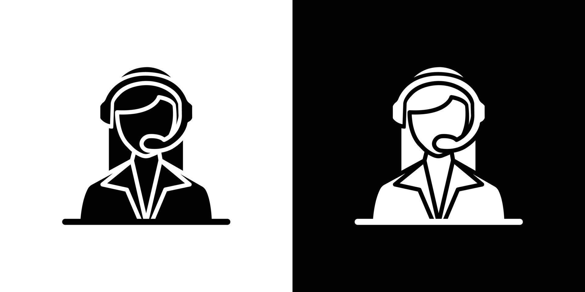 customer support icon Isolated flat in outline vector