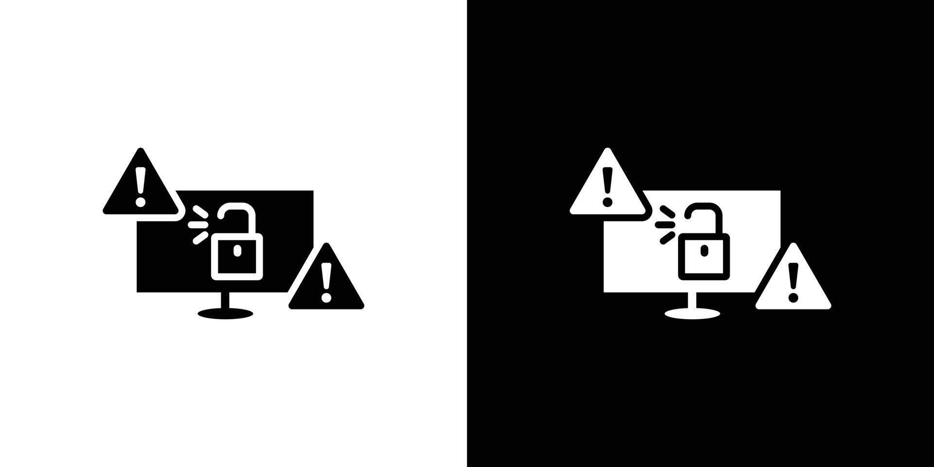 Cyber attack icon Isolated flat in outline vector
