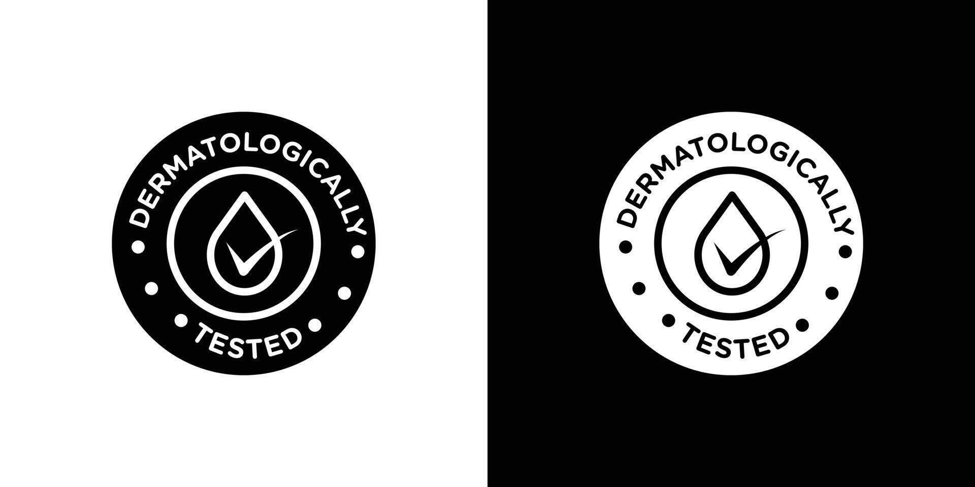 dermatologically tested icon Isolated flat in outline vector