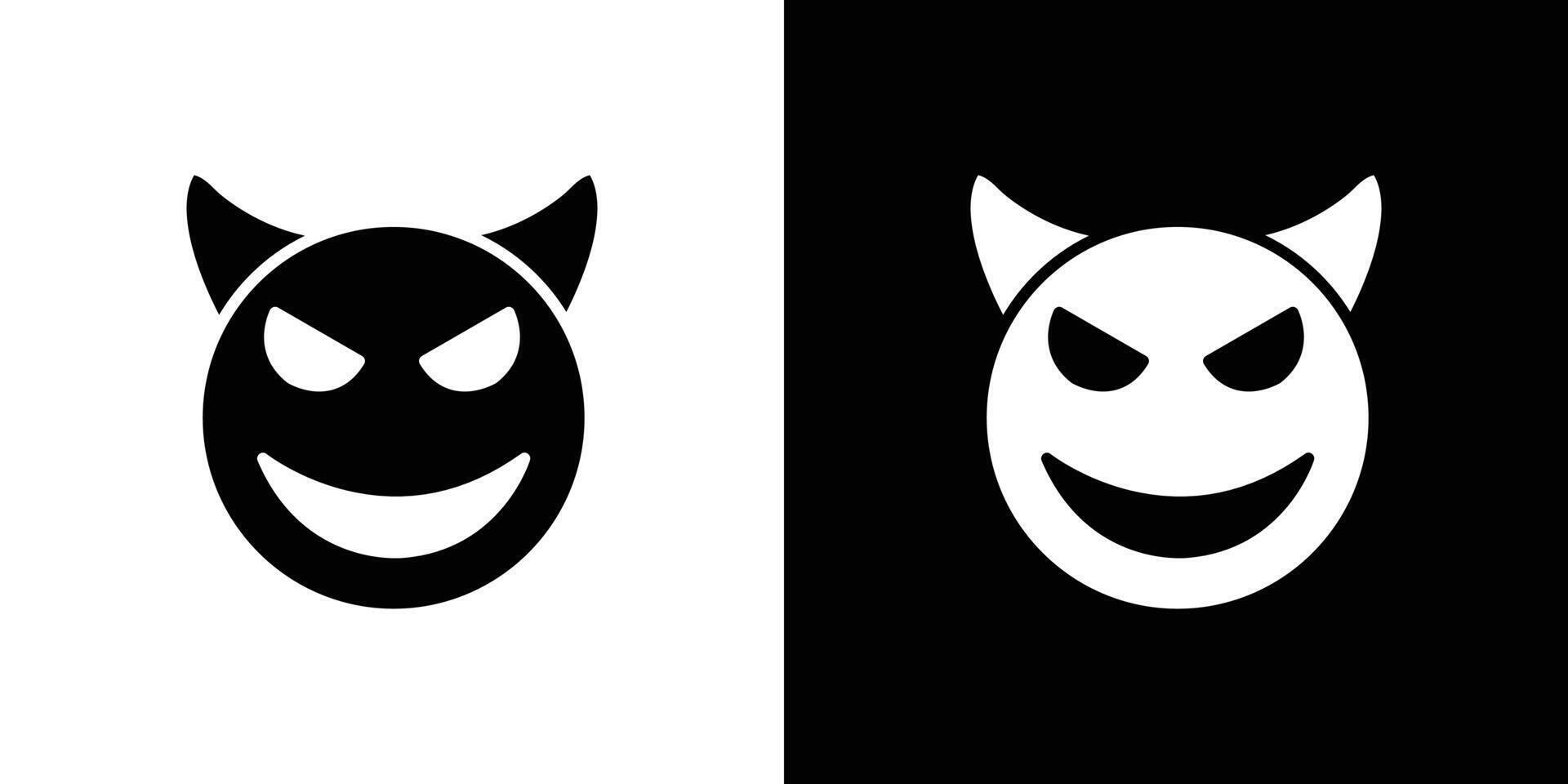 Demon devil icon Isolated flat in outline vector