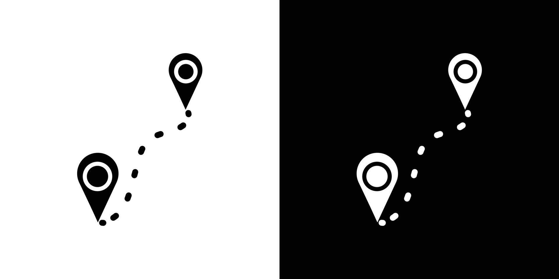 Destination distancing icon Isolated flat in outline vector