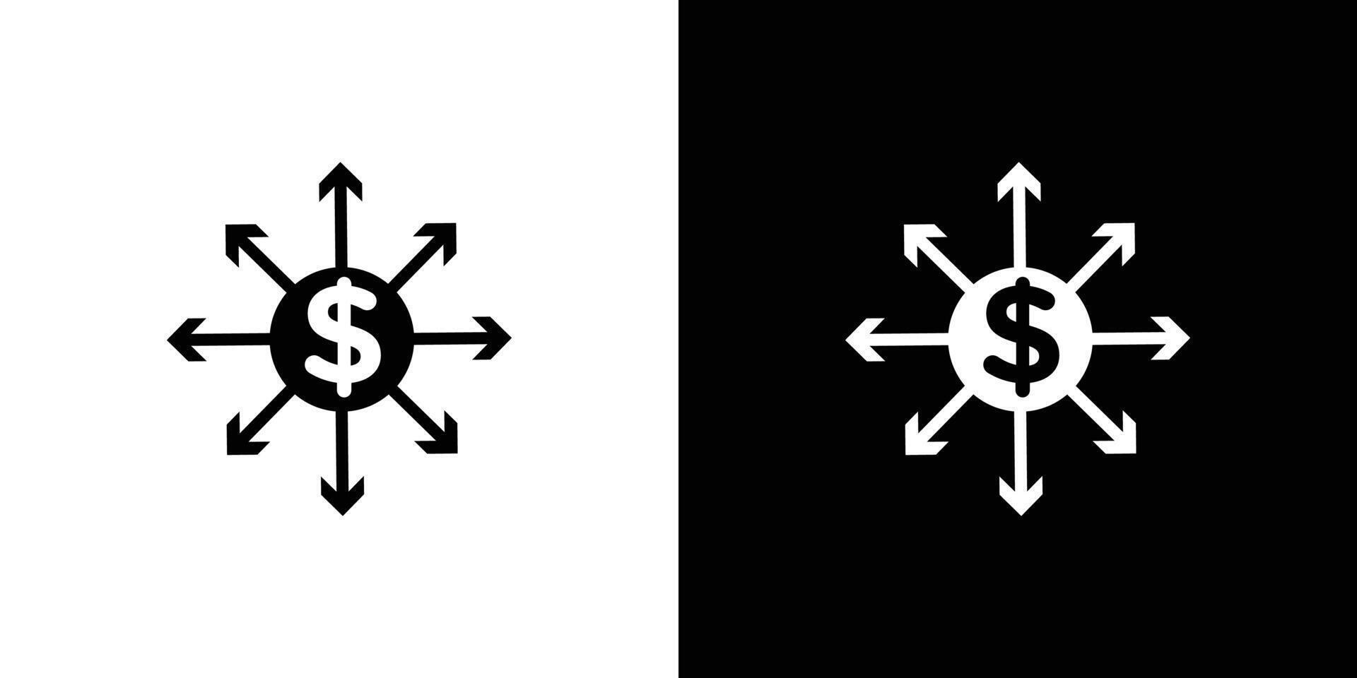 Diversified investment icon Isolated flat in outline vector