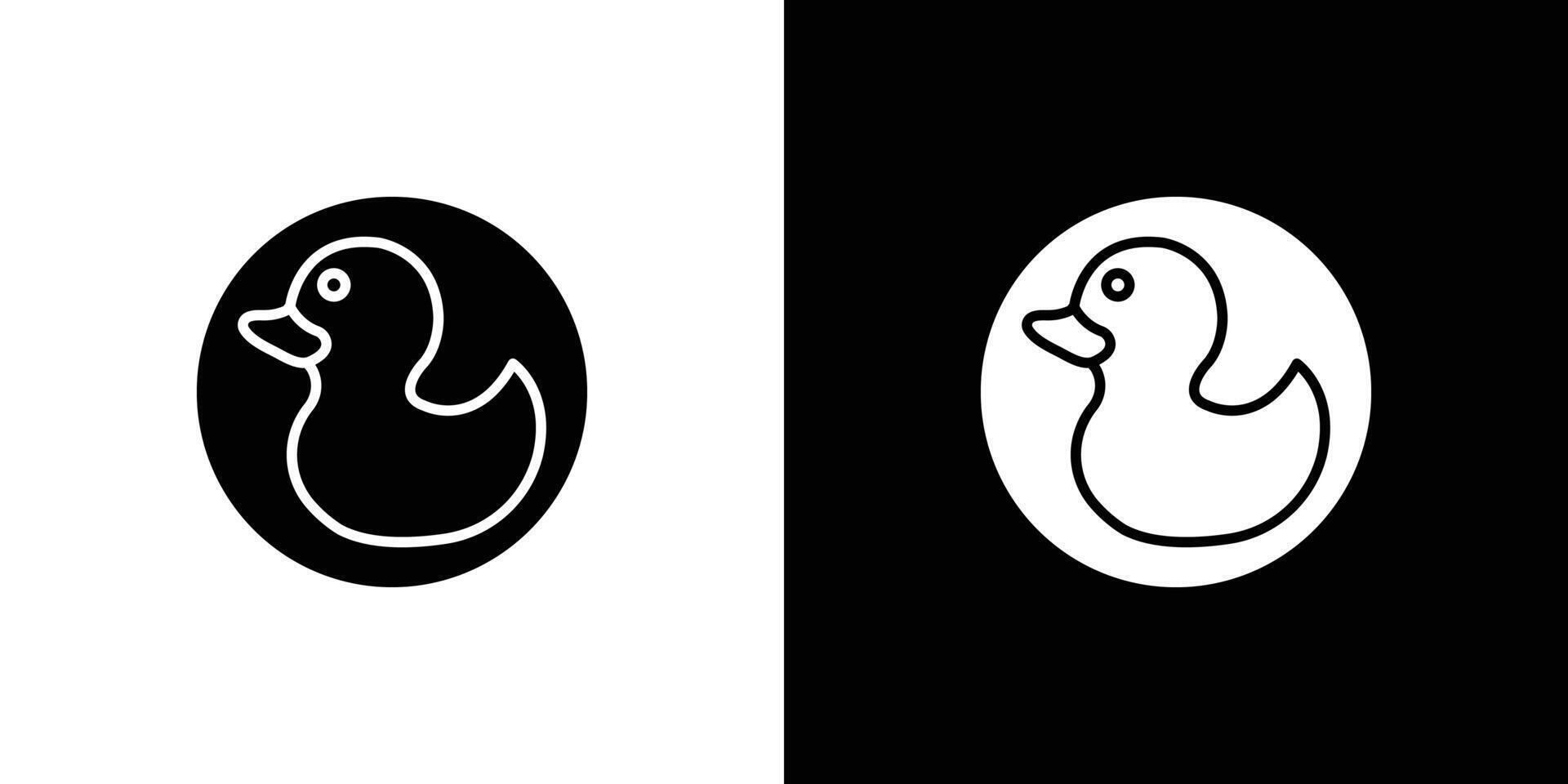 Duck icon Isolated flat in outline vector