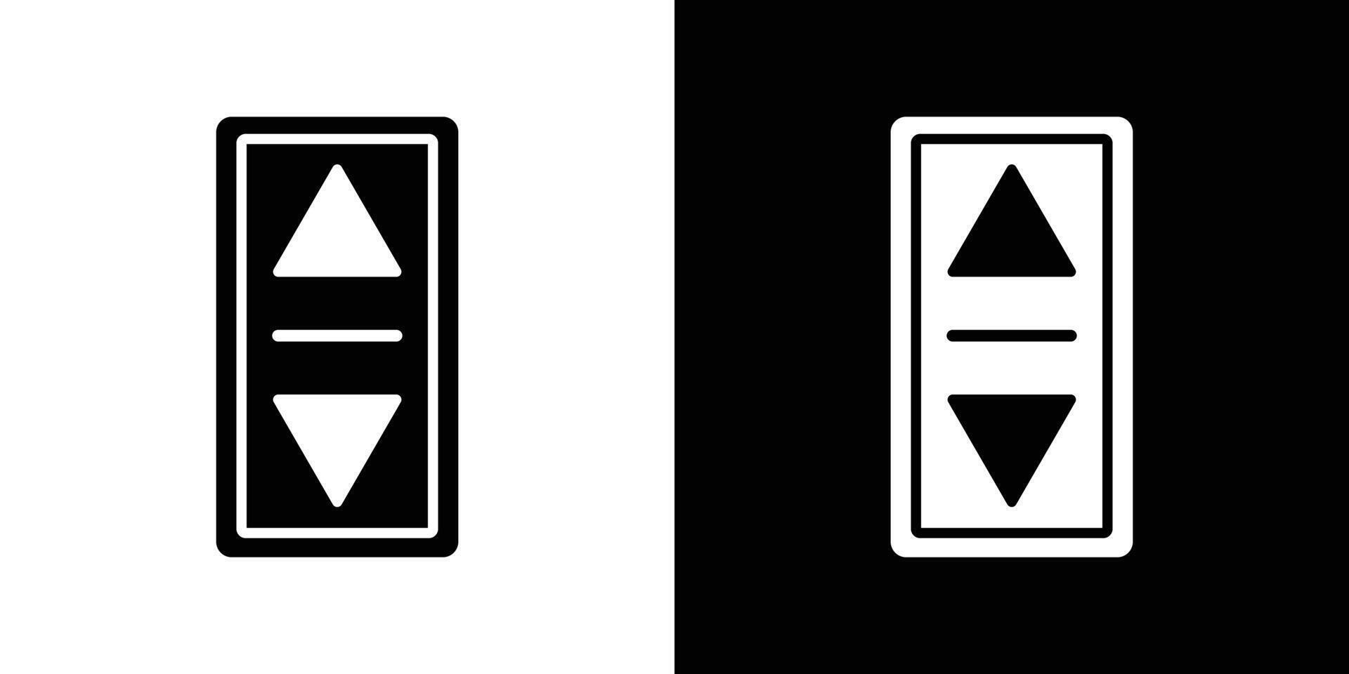 Elevator, lift button icon Isolated flat in outline vector