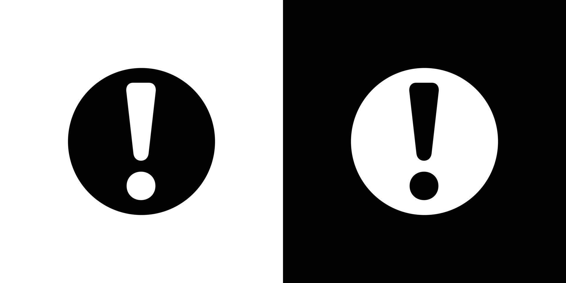 Exclamation mark icon Isolated flat in outline vector