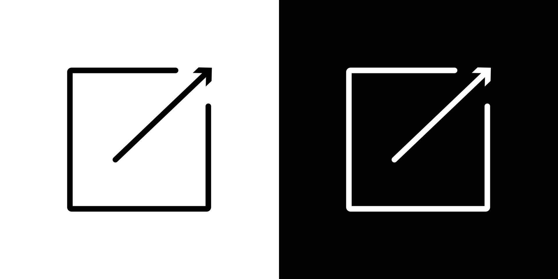 External link icon Isolated flat in outline vector