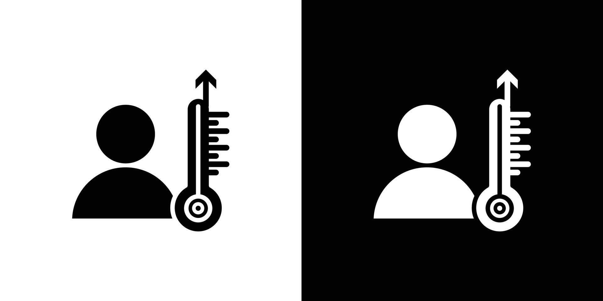 Fever, high temperature icon Isolated flat in outline vector