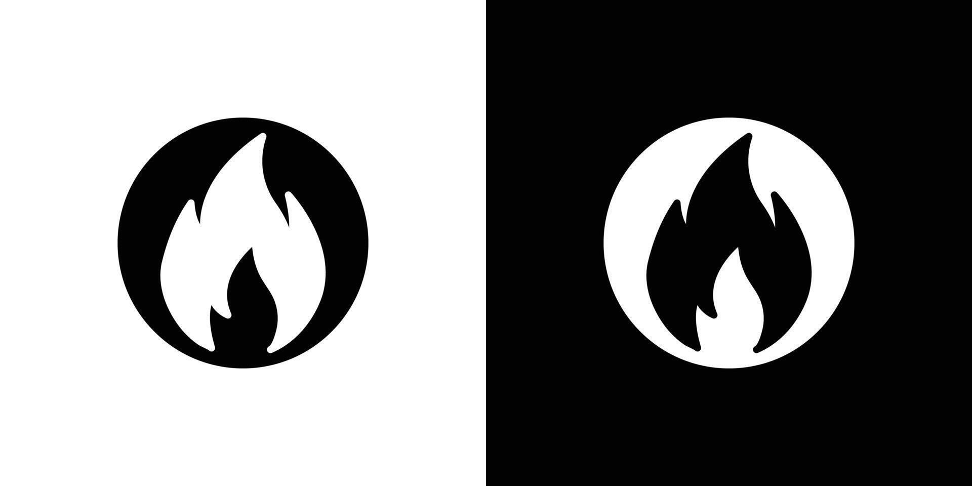Fire flame icon Isolated flat in outline vector