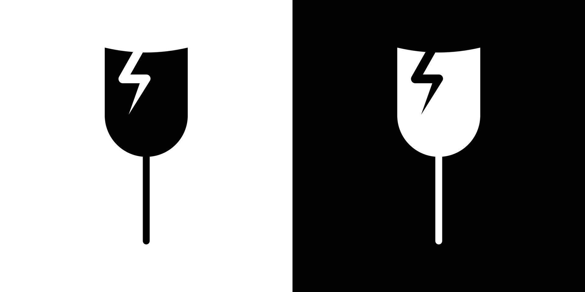 Fragile package icon Isolated flat in outline vector