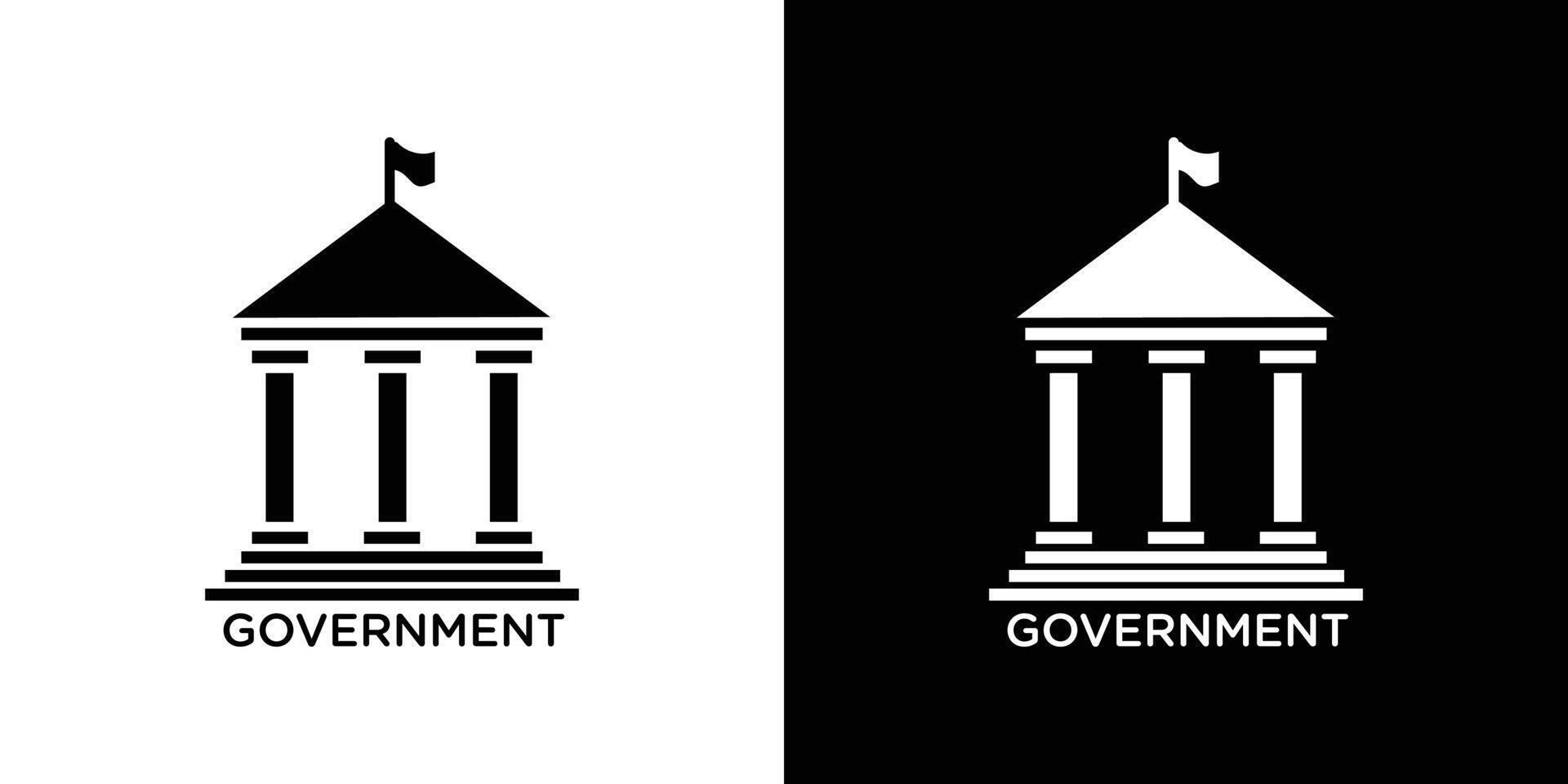 Government icon Isolated flat in outline vector
