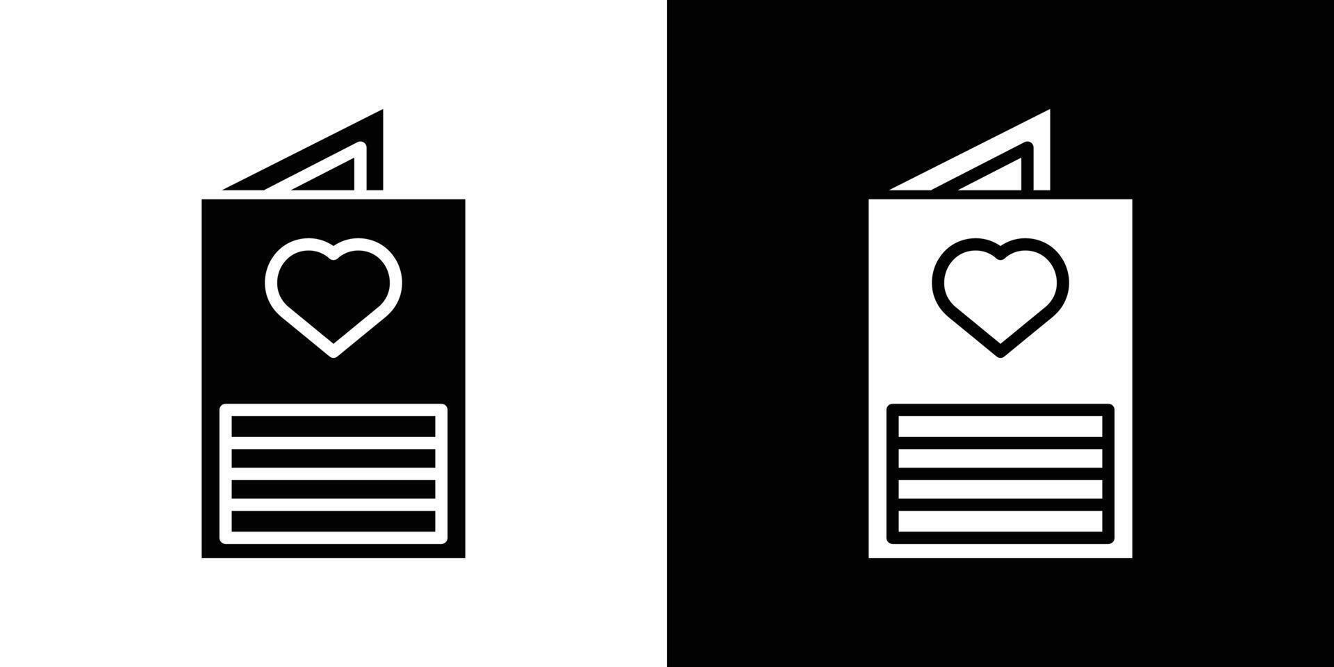 Greeting card icon Isolated flat in outline vector