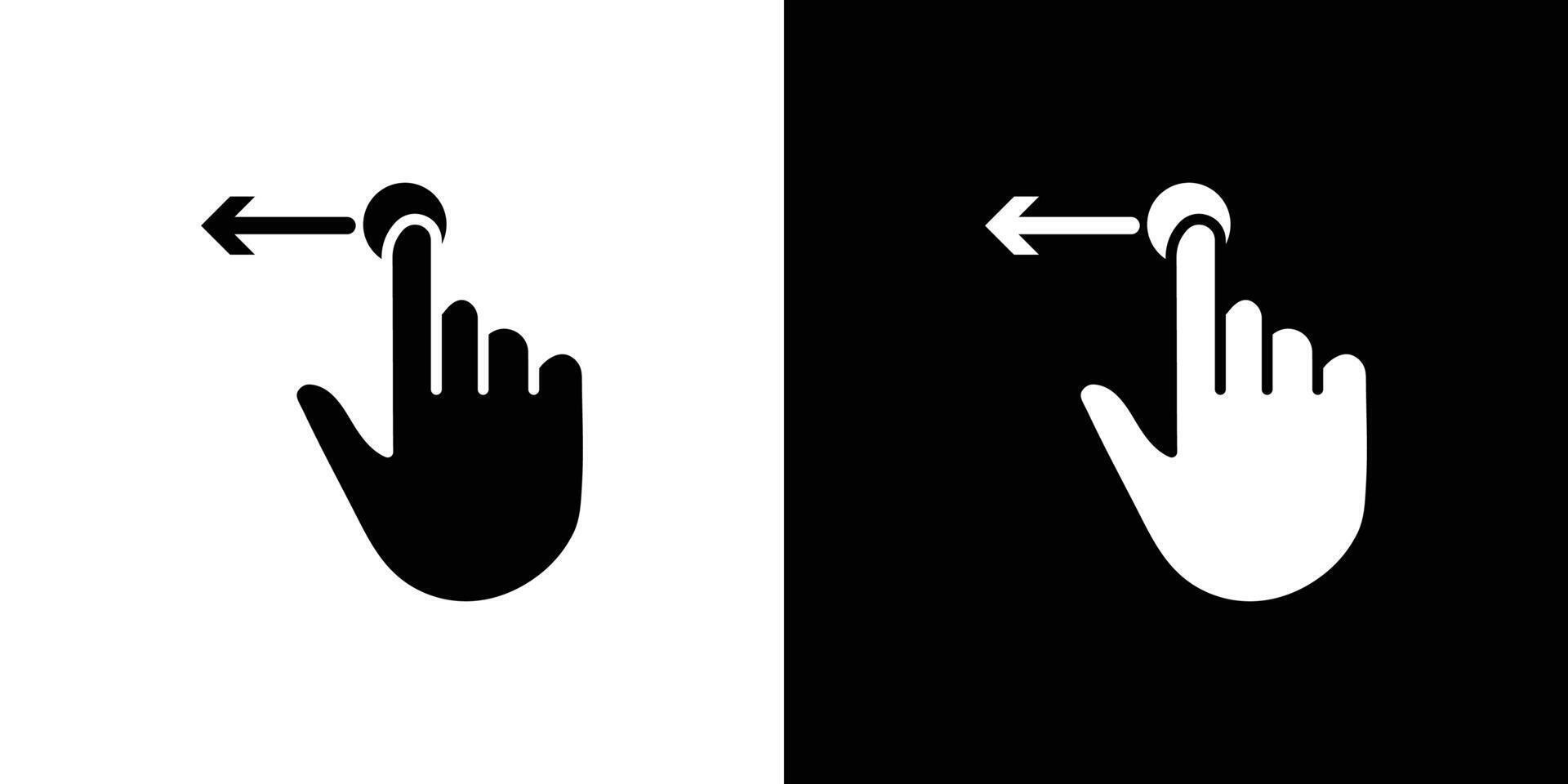 Hand, fingers, gesture, swipe, rotate icon Isolated flat in outline vector