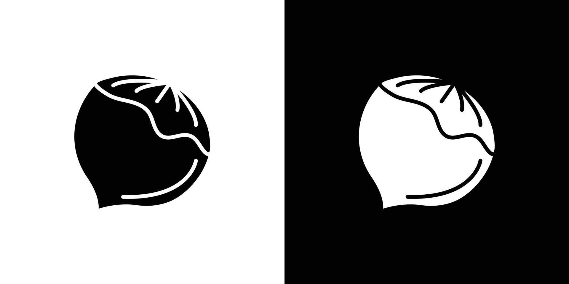 Hazelnut icon Isolated flat in outline vector