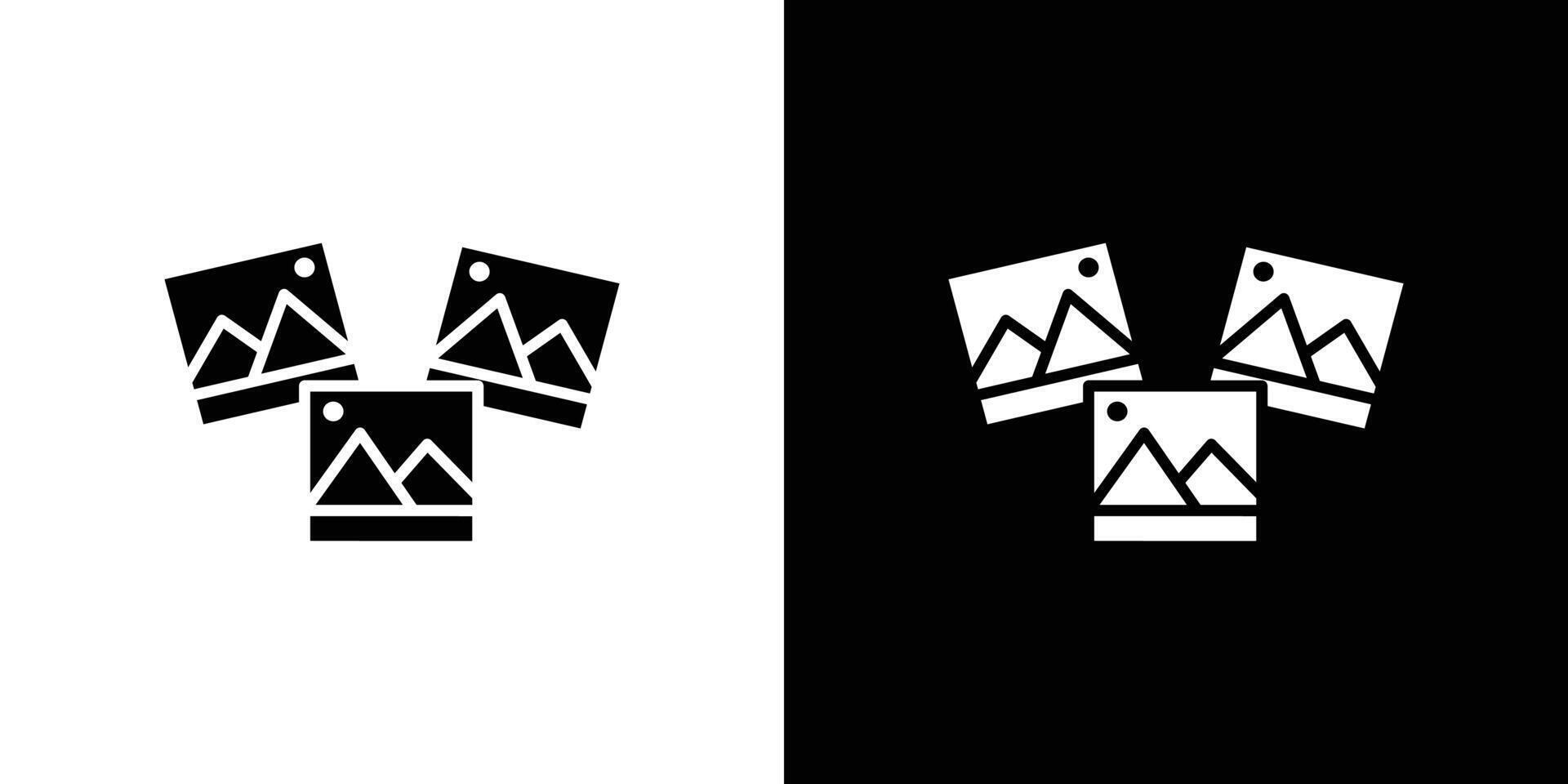 image or photo icon Isolated flat in outline vector