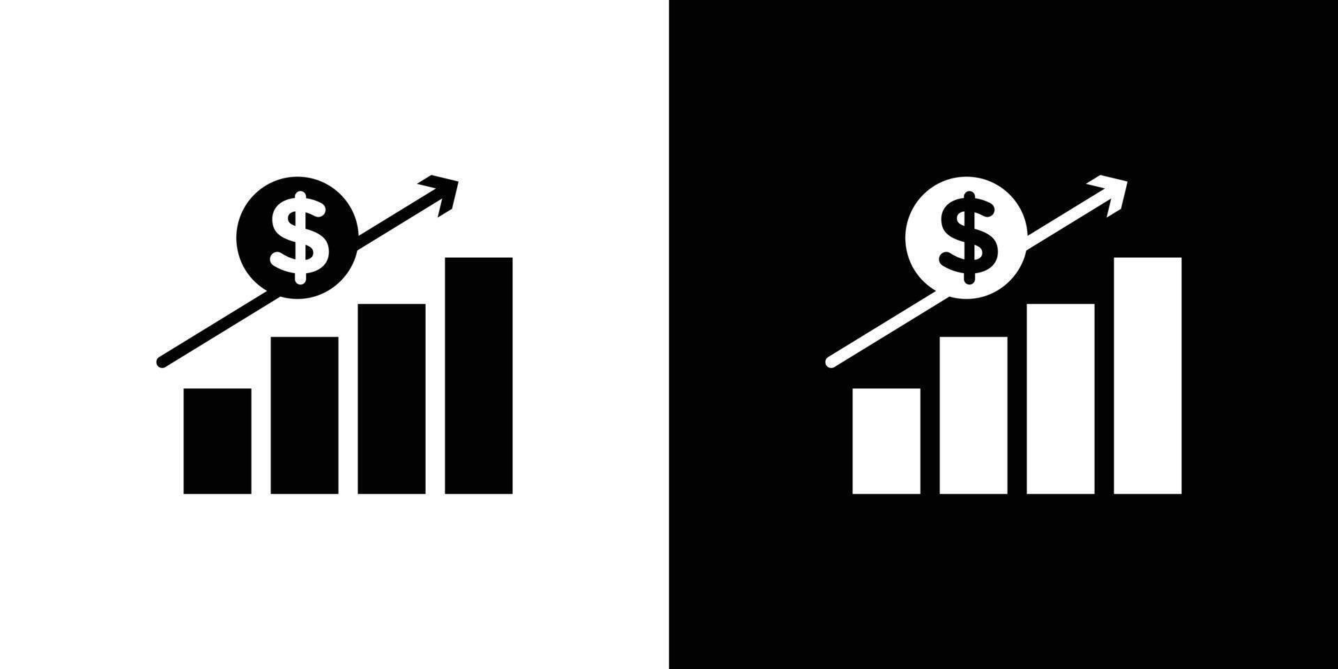 Increase money icon Isolated flat in outline vector
