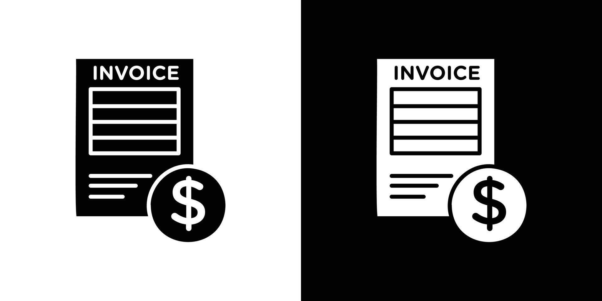 Invoice document icon Isolated flat in outline vector