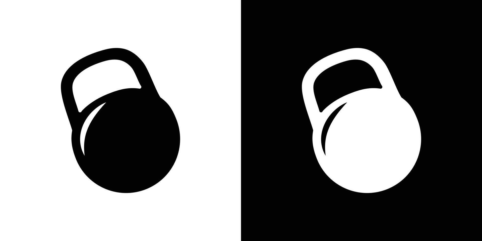 kettlebell icon Isolated flat in outline vector