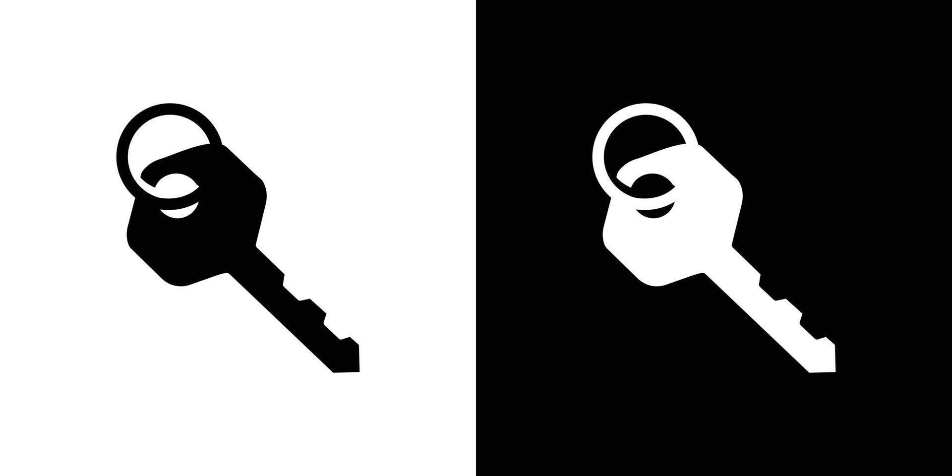 Key icon Isolated flat in outline vector