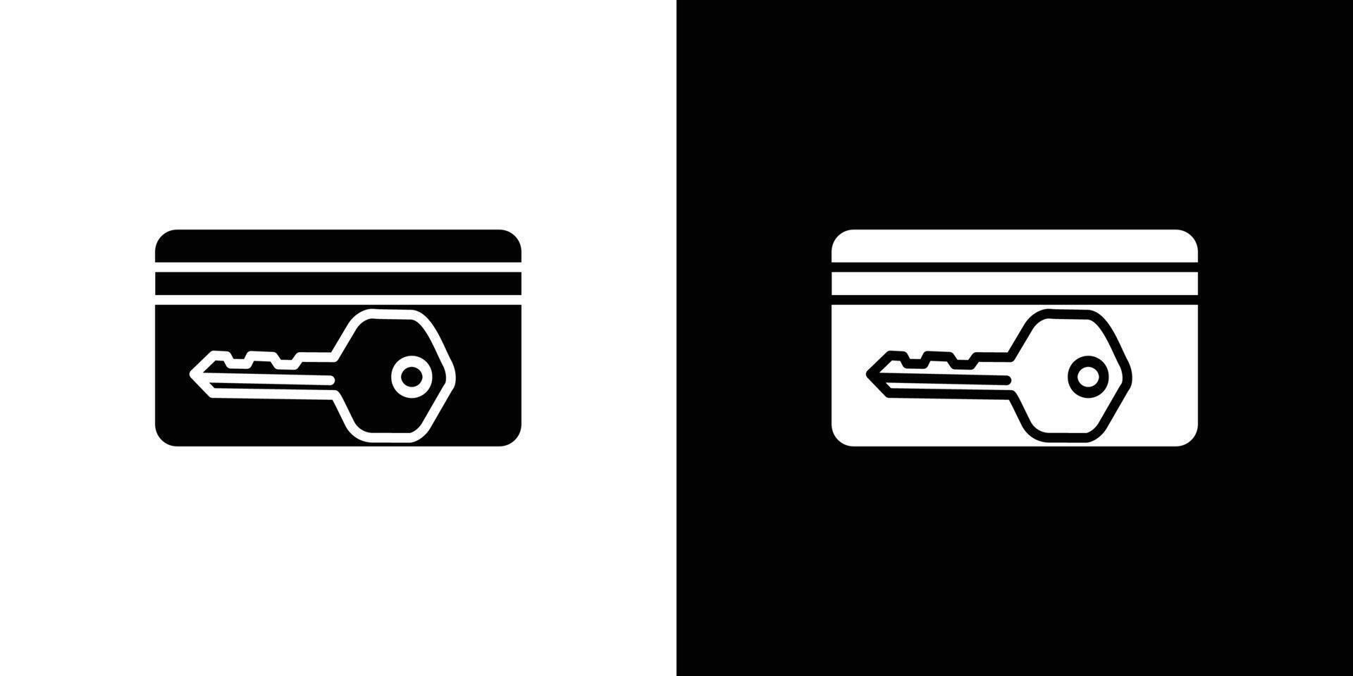 Keycard access icon Isolated flat in outline vector