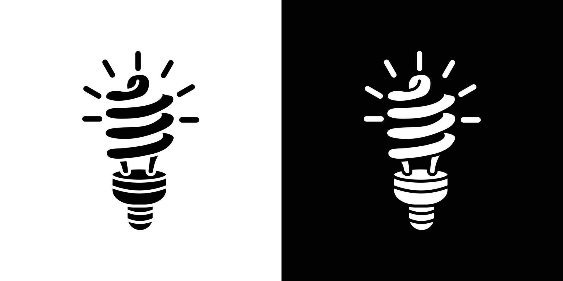 Led light bulb icon Isolated flat in outline vector