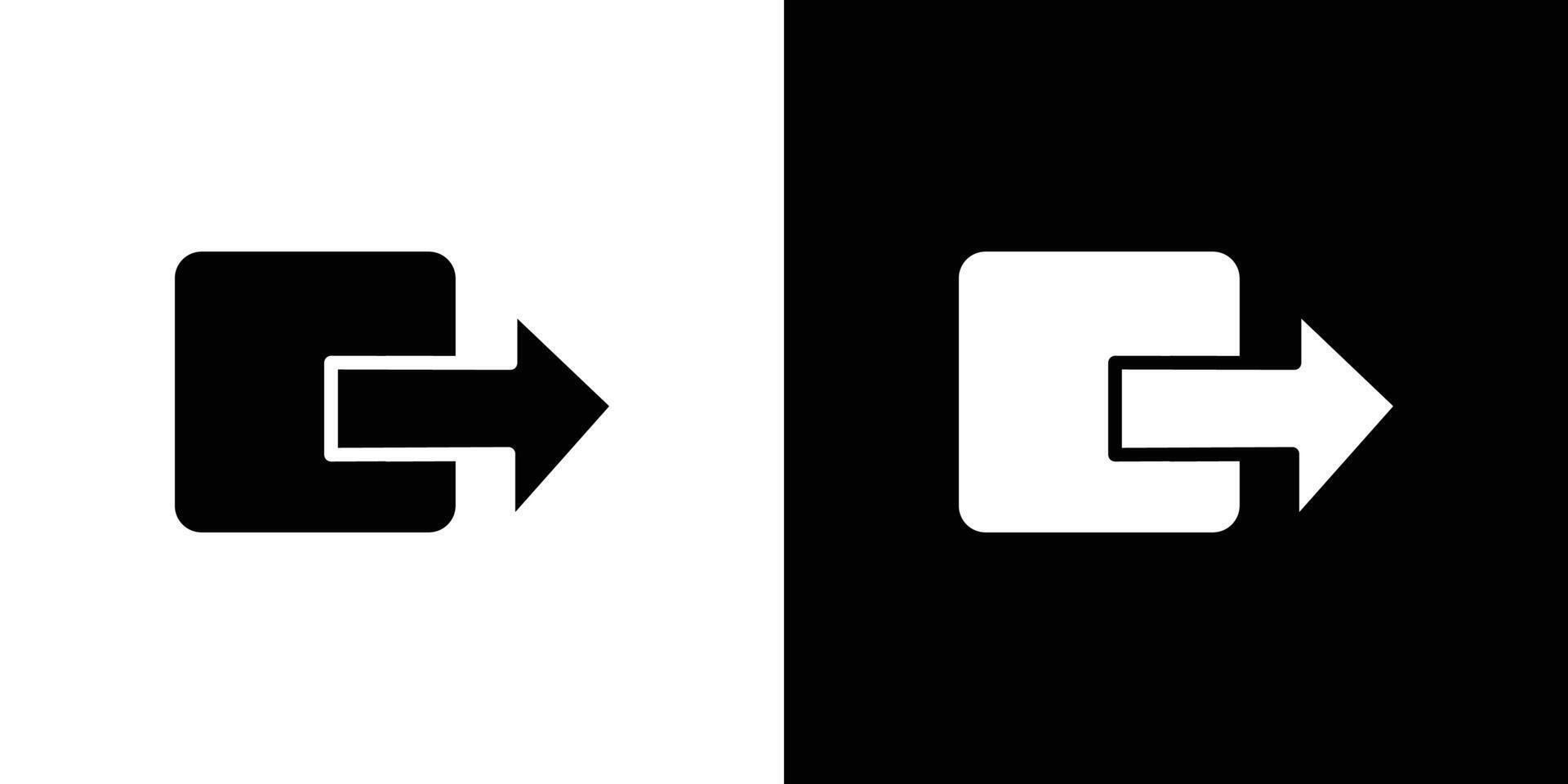 Logout exit icon Isolated flat in outline vector
