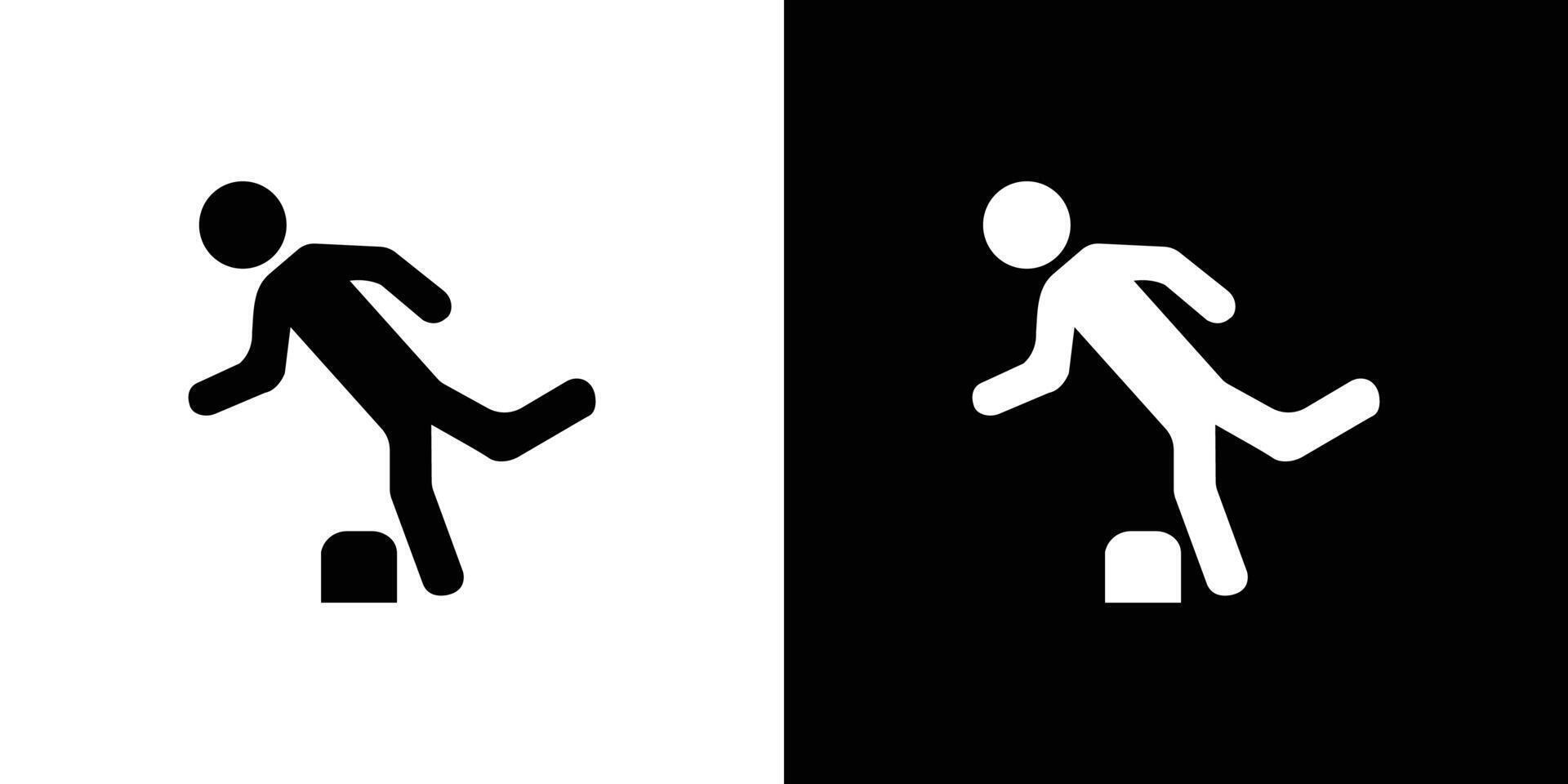 Man tripping icon Isolated flat in outline vector